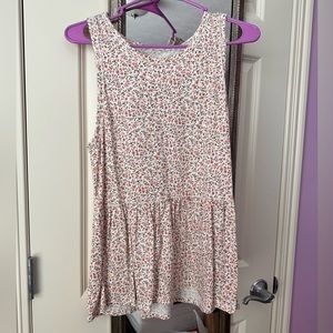 Floral peplum tank top